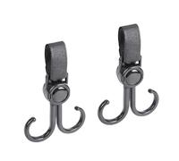 Crochets Pivotants pour Double Poussette, 2 Pièces, Multifonctionnels et Réglables, pour Suspendre des Sacs, Crochet de Poussette de Vélo