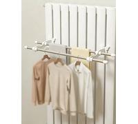 Crochets Porte-Serviettes Doubles pour radiateur, étendoir en Acier Inoxydable, Cintre Facile à Installer pour vêtements, Serviettes, Chaussettes et Chaussures (40 cm/15,7 po)