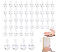 Crochets pour Accrocher - 50 Pièces, Fixation Murale Simple et Discrète, Pour Cadres, Clés, Miroirs et Décorations, Facile à Installer, Matériau Durable, Convient aux Murs en Brique, Bois et Cime