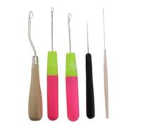 Crochets pour cheveux, 5 crochets à loquet, ensemble d'aiguilles à crochet pratiques pour pulls et chaussettes, pour extensions de cheveux, fabrication de tapis tressés et autres travaux man
