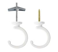 Crochets pour de plafond | Supports suspendus polyvalents pour intérieur et extérieur | Lot de 2 crochets multi-usages pour cuisine, entrepôt, serre, salle de classe, porche