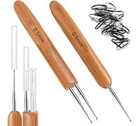 Crochets pour dreadlocks, crochets pour dreadlocks, dreadlocks, aiguilles à crochet pour tresse artisanale, 0,5 mm (1 crochet et 2 crochets)