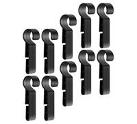 Crochets pour Lampe Frontale de Casque, 20 Pièces, Plastique Noir