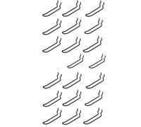 Crochets pour panneaux perforés 20 crochets for panneau perforé à double bras, adaptés à un trou de panneau perforé de 1/4", support de support d'outil for panneau perforé en métal, accessoires d'orga