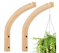 Crochets pour plantes pour mur 2 pièces crochets pour plantes suspendus muraux en bois de 8 pouces pour jardinières, lanternes, pots de fleurs, carillons éoliens décoration intérieure et extérie