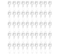 Crochets pour rideaux - Structure légère - 6,3 cm - Crochets de rideaux de salle de bain - Ration silencieuse - Convient à de nombreux types de pièces