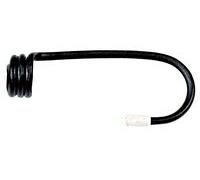 Ribiland - prbcrx6 Lot de 6 Crochets pour câble élastique, diamètre 8 mm, Noir