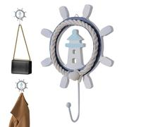 Crochets pour serviettes de plage, crochets pour serviettes côtières | Crochets muraux côtiers de crochet de ménage rustique | muraux décoratifs, cintre côtier à thème méditerranéen pour sall