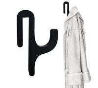 Crochets pour serviettes de salle de bain - 16 x 9 cm sans perçage pour économiser de l'espace, forte tenue avec design, crochet de bain pour dortoir, matériau PP, sac, placard ou buanderie