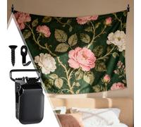 Crochets pour Tapisseries, 4 Pièces Clip Amovible Antidérapant - Clip D'affichage De Tapis F Combinaison Robuste En Acier Et PP, Ces Tapis Tapestor | Pour Photo, Cadre D'affiche, Toile, Cope