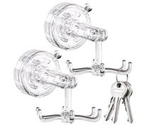 Crochets pour ustensiles de cuisine - Support à ventouse, support à crochets rotatif | Porte-ustensiles de cuisine rotatif à 360 degrés pour sous-armoire avec 6 griffes, solution de suspension multifo