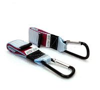 Crochets Poussettes|8 couleurs de votre choix|Clips Mousquetons pour Accrochez vos Achats, Sacs et Cabas sur un Landau|Universel|Made in Italy (Pack de 2, Light Blue)
