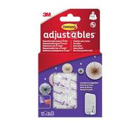 Crochets repositionnables Command Adjustables (12 crochets + 24 languettes/boîte) 17830CLR-12