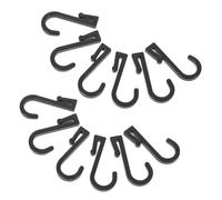 Crochets S Plats en Plastique, 100 Pièces, Noirs, à Clipser pour Rangement | Design Plat en S, Surface Lisse, Usage Salle de Bain et Buanderie, pour Étagère Filaire et Paquet