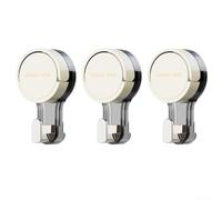 Crochets solides à ventouse pour cuisine et salle de bain sans retrait de traces, design pour accrocher des serviettes, luffas et articles essentiels, sans perçage (blanc, 1 pièce)