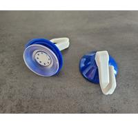 Crochets Sopha-Sucette à Fonction Cliquet Bleu/Blanc 4 Pièces (2 Lot) Plastique