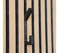 Crochets super résistants en forme de L pour panneaux acoustiques | Impression 3D | Vis incluses | Couleur noire | Convient aux panneaux avec largeur de lattes 12, 13, 14, 15, 16, 17 mm (15 mm)