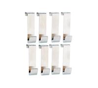 Crochets sur porte - INFACTORY - Lot de 4 - Acier inoxydable - 75 mm - Pratique pour rangement