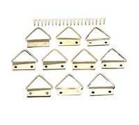 Crochets triangulaires pour tableaux avec anneaux, Triangle D-Ring Picture Hooks Alliage de Zinc Or Plusieurs Tailles(B 10pcs 24x25mm)
