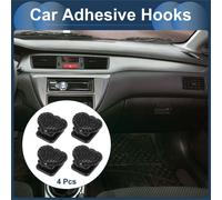 Crochetts De Rangement Pour Voiture Accessoires IntéRieurs Pour La Plupart Des Voitures, SUV, Camions Crochetts AdhéSifs Pour Voiture En Plastique Strass Noir Robuste 3X3Cm