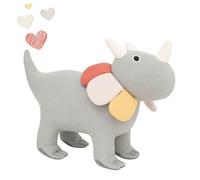 CROCHETTS - Peluche Dinosaure Triceratops Maxi 100% Coton Naturel Amigurumi | Peluche Bébé Douce et Hypoallergénique | Cadeau Bébé Idéal | Peluche Positive Conforme EN71