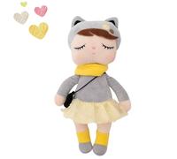 CROCHETTS - Poupée en Tissu Chat Lili | Poupée Enfant Douce et Artisanale | Design avec Jupe et Petit Sac | Fabriquée en Espagne | Lavable en Machine | Jouet Décoratif et Cadeau Enfant