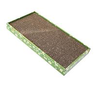 Croci - Arbre à Chat en Carton, 2 Couches Réversibles, avec Pieds Antidérapants, y Compris Sachet d'herbe à Chat, Style Fiori, 45 x 25,5 X 5 cm
