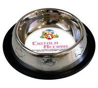 CROCI Bol pour Chiens en Acier Mac Chat avec Empreintes 0,24 L 16 cm