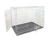 Croci Cage pour Chien - Niche pour Chiens d'Intérieur et d'Extérieur - Niche pour Petits et Moyens Chiens, Métal Galvanisé, Pliable, Idéale Aussi pour Les Voitures, 78 X 55 X 62 cm