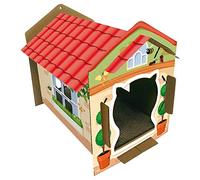 Croci Cassetta Villa Color - Arbre à Chat pour Chats Adultes, Griffoir en Carton avec Niche, pour Grands et Petits Chats, 42 X 35 X 50 cm