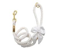 Croci Ceremony Bride Laisse pour Chien avec nœud décoratif pour Mariage Blanc 130 x 1,5 cm
