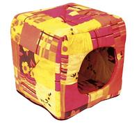 CROCI Coussin Cube pour Chien Rouge 30 x 30 cm
