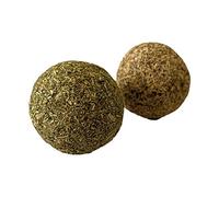 Croci Euphoria Palla Catnip/Silvervine, Jouet Comestible pour Chat à Base d'herbe à Chat et des Silvervine, 2 Pièces
