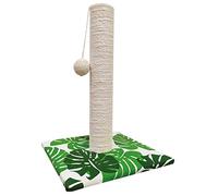 Croci Green Leafs - Griffoir pour Chats Adultes, Grands et Petits, Tapis avec Arbre et Cordes avec Balle Calmante pour Chat, Grattoir en Carton, Accessoires et Jeux pour Animaux des Compagnie