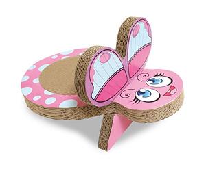 CROCI Griffoir Papillon Dora en Carton pour Chat 25 x 38 x 20 cm