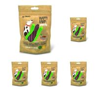 Croci Happy Farm - Friandise à mâcher pour Chien, collation Naturelle pour Chien, complément Alimentaire protéiné aux légumes, Canard et courgette, 80g (Lot de 5)