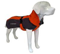 Croci Hiking Manteau pour Chien, imperméable pour Chien, Makalu, Doublure Thermique, Noir/Orange, 35 cm