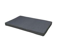 Croci Hydro Coussin pour Chien rectangulaire, imperméable, Amovible, Lavable, Facile à Nettoyer, Gris, 55 x 90 x 6 cm