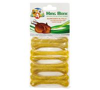 Croci King Bone - Os de Poulet pour Chiens, collation récompense à mâcher pour Chiens en Peau de Vache Naturelle, bâton Dentaire pour Nettoyer Les Dents, 10 cm - 4 pcs