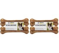 Croci King Bone - Os pour Chiens, collation récompense à mâcher pour Chiens en Peau de Vache Naturelle, bâton Dentaire pour Nettoyer Les Dents, 15 cm - 2 pcs (Lot de 2)