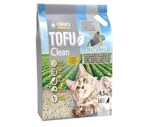 Croci Litière Tofu Clean 10L Charbons Actifs - Litière pour Chats agglomérant Anti-odeurs avec Charbon Actif, se Jette dans Les Toilettes, Végétale, à Base de soja, Sable Longue durée
