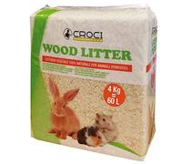 Croci LITIÈRE VÉGÉTALE Wood Litter, litière végétale Naturelle pour rongeurs 60 lt 4kg