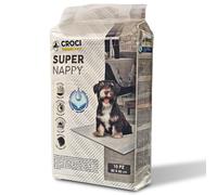 CROCI-Lot de 10 tapis hygiéniques pour chien super nappy au charbon actif Crocy - 90 x 60 cm