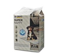 CROCI-Lot de 50 tapis hygiéniques pour chien super nappy au charbon actif Crocy - 60 x 40 cm