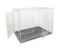 CROCI Niche pour Chien avec Deux Portes revêtue de Zinc 64 x 48 x 54 cm