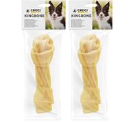 CROCI Os pour Chien Buffle Noue Blanc 20 cm (Lot de 2)