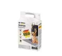 Croci Super Nappy, Tapis Ultra Absorbant au Charbon Actif, Anti Odeur, Anti Tâches, Lot de 14, Format 57 x 54