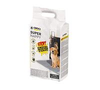 Croci Super Nappy, Tapis Ultra Absorbant au Charbon Actif, Anti Odeur, Anti Tâches, Lot de 14, Format 84 x 57