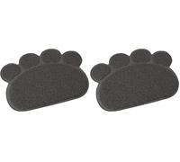 Croci Tapis Extérieur de Toilette en Forme Patte pour Chat 40 x 30 cm (Lot de 2)