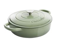 Crock Pot Artisan Braiser en fonte émaillée avec couvercle, 6,7 L, pistache